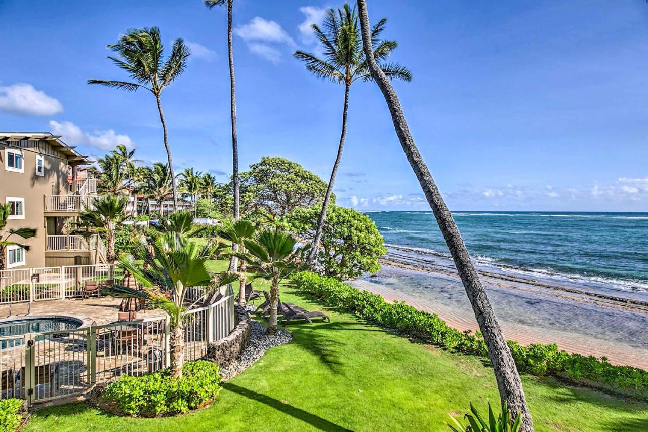 Waipouli Beachfront Condo With Balcony And Ocean Views Kapa'a Zewnętrze zdjęcie